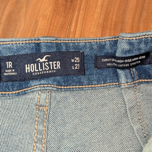 Curvy Ultra High-Rise Paperbag Mom Jean Hollister Vintage Stretch Women's 1R EUC - Picture 3 of 6